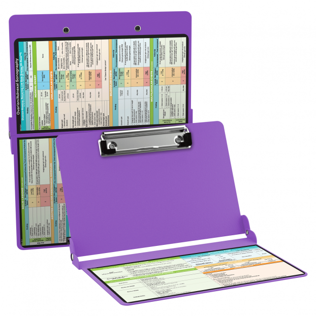 WhiteCoat Clipboard® - Lilac Ovarian/Adnexal Sonography Edition